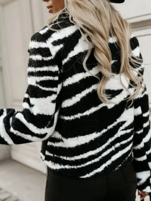 'Tarian' Faux Fur Leopard Print Coat - Celes Fashion